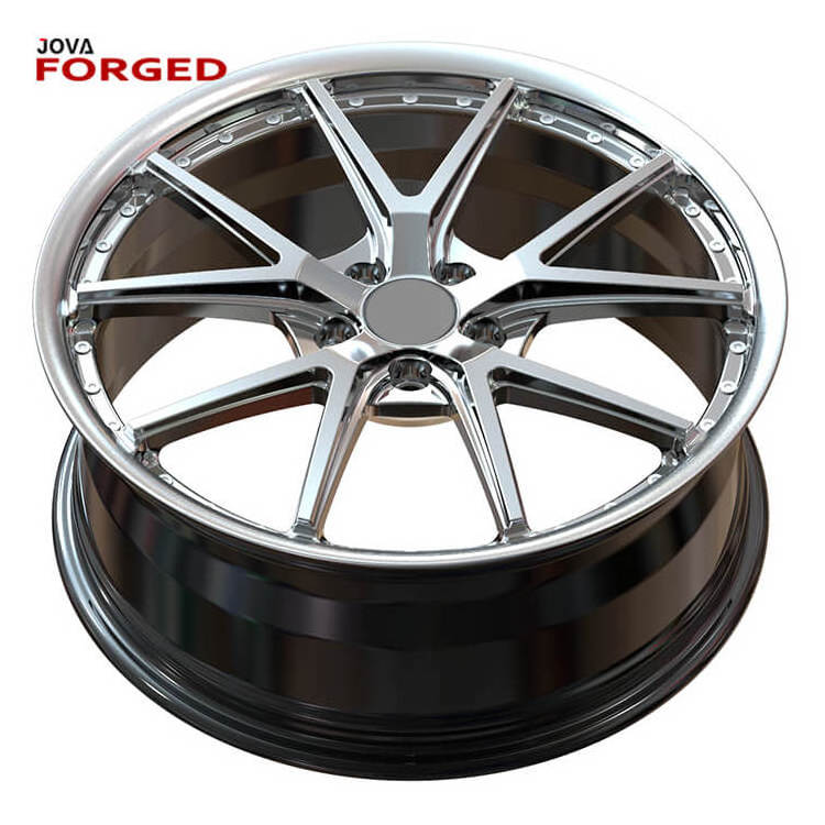 Forged Wheels 2 pc Silver Deep Lip 10 Lug Rims 5 Double Spoke Wheels