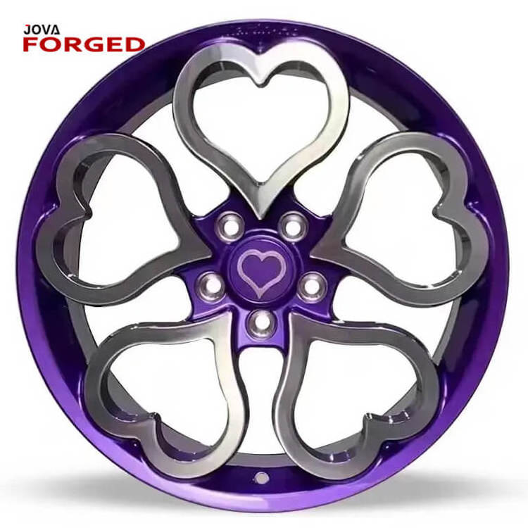 Custom 18 Inch Purple Heart Shape Alloy Wheels Heart Rims For 2020 Kia Optima