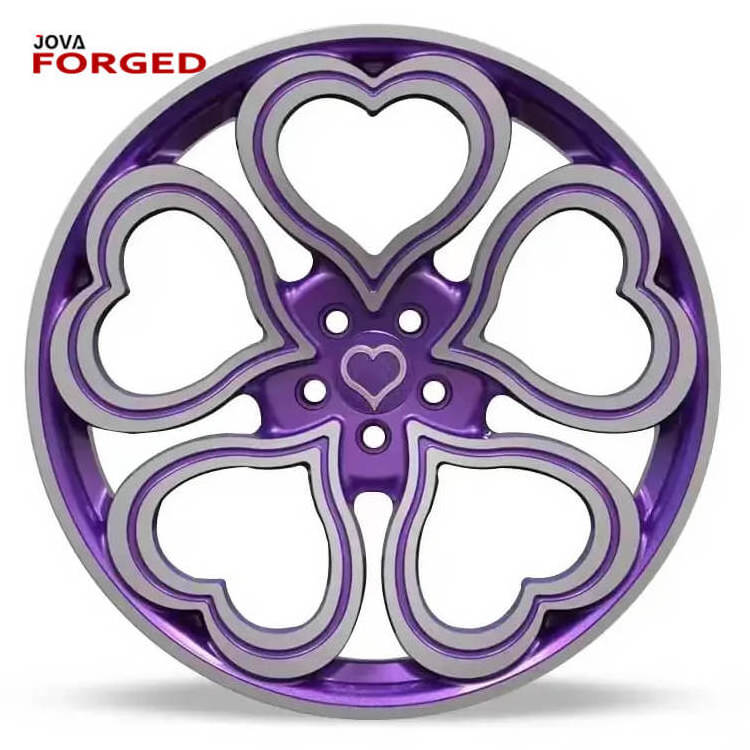 Custom 18 Inch Purple Heart Shape Alloy Wheels Heart Rims For 2020 Kia Optima