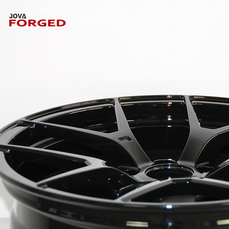 Glossy Black Concave Monoblock Forged Rims 15 16 17 Inch 5/114