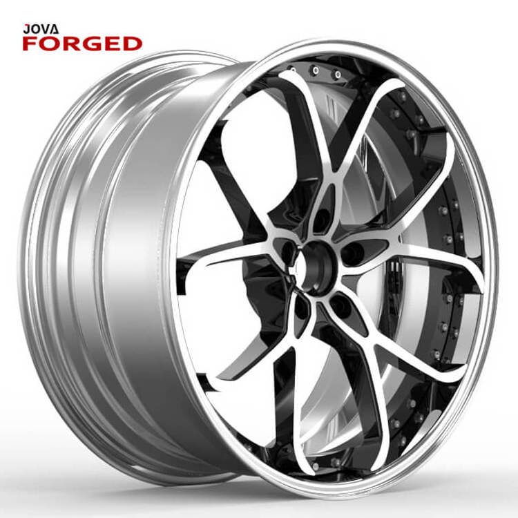 Y Amazing Flower Design Custom Polished Rims 2 Piece 5 Lug Wheels 5x114.3 19