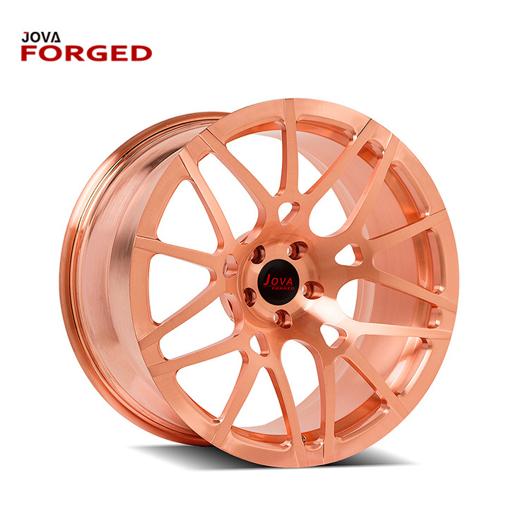 Lifetime Warranty Forged 18 Inch Wheels 5 Spoke Rose Gold Rims