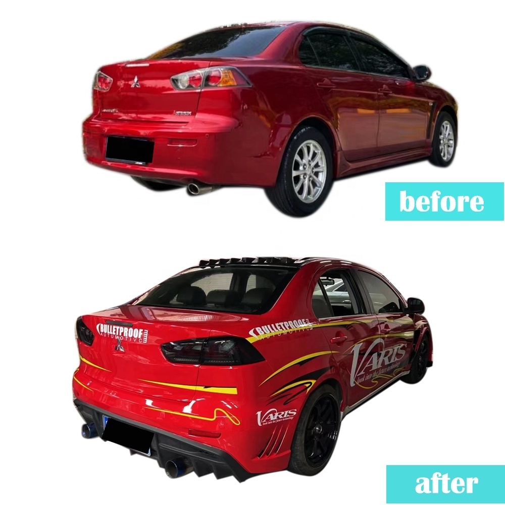 Car Bumper Kit For 2009-2017 Mitsubishi Lancer Change To Vary Rear Bumper For Lancer EX Upgrade Vary Style  PP Plastics Material