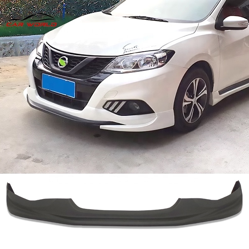 Front Bumper Lower Lip For Nissan Tiida 2016-2021Car Body Kits Side Skirts Rear Diffuser Lip ABS Material Car Exterior Parts