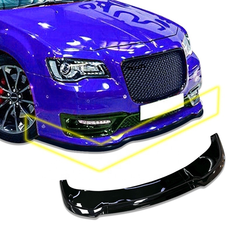 3 PCS Style Glossy Black Front Lip For Chrysler 300C 2015-2022 Body Kit ABS Material Car Accessories Exterior Parts