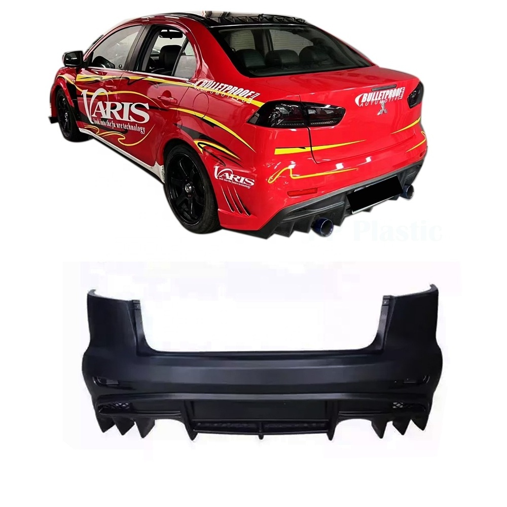 Car Bumper Kit For 2009-2017 Mitsubishi Lancer Change To Vary Rear Bumper For Lancer EX Upgrade Vary Style  PP Plastics Material