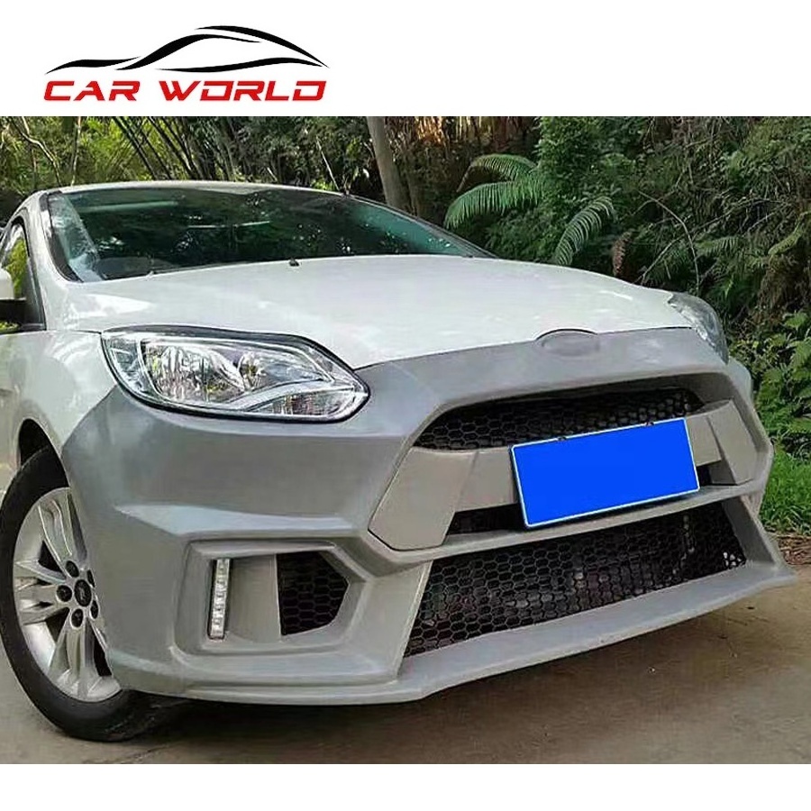 Face Kit Front Bumper For Ford Focus 2012 2013 Car Bumper For Focus 2014 Upgrade RS Style Bodykit  PP Material Exterior Part