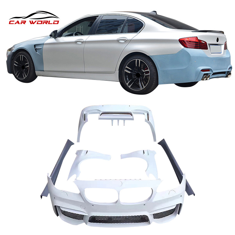 F10/18 Modified M4 Body Kit 520 523 525 535LI Upgrade F90 M4 Bodykit Front Rear Bumper Side Skirt For BMW 5 Series