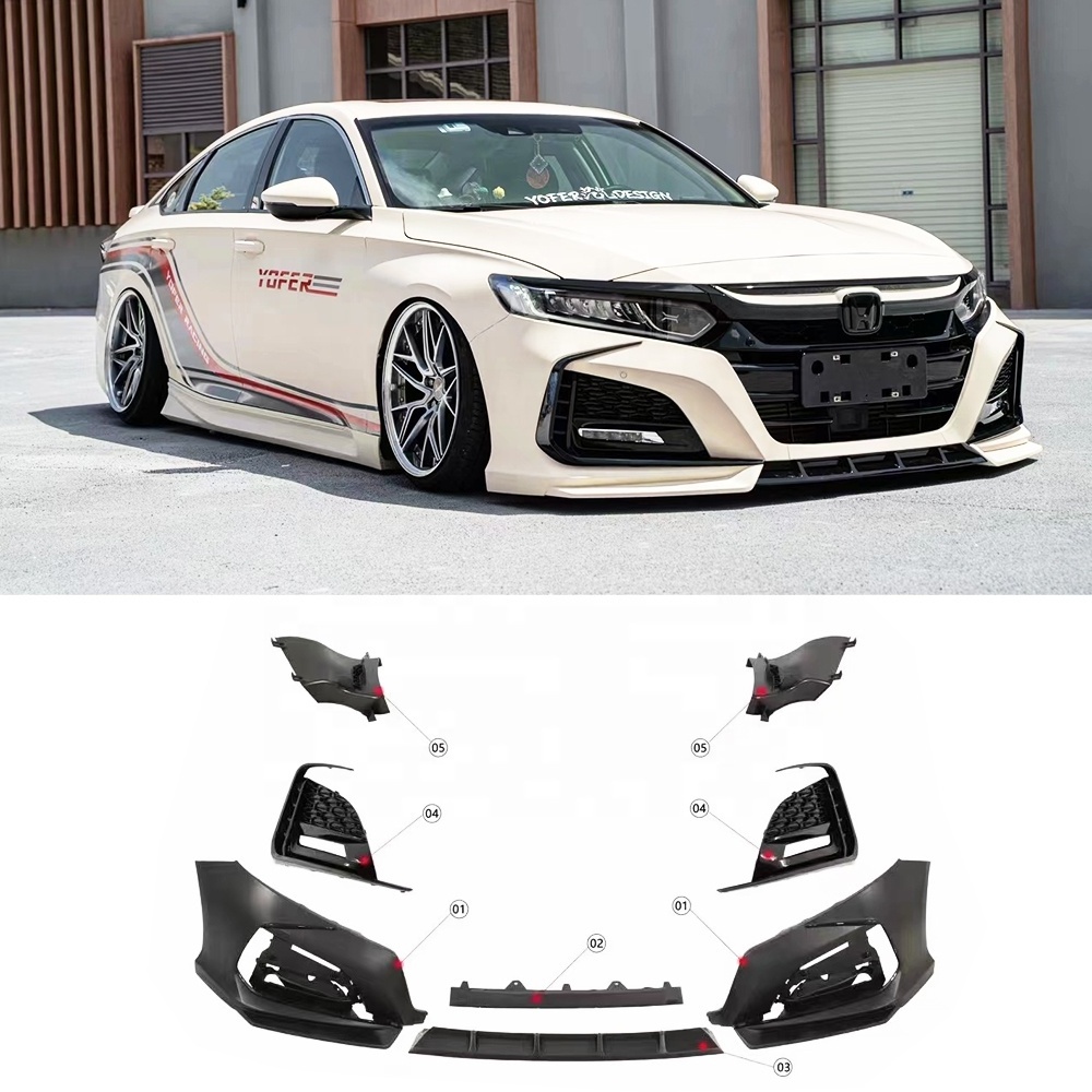 Car Bumper  For 2018 ACCORD Yufer Style Car Front Bumper Rear Bumper Side skirts For  Accord PP Plastic Material  High Quality