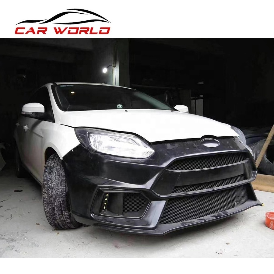 Face Kit Front Bumper For Ford Focus 2012 2013 Car Bumper For Focus 2014 Upgrade RS Style Bodykit  PP Material Exterior Part