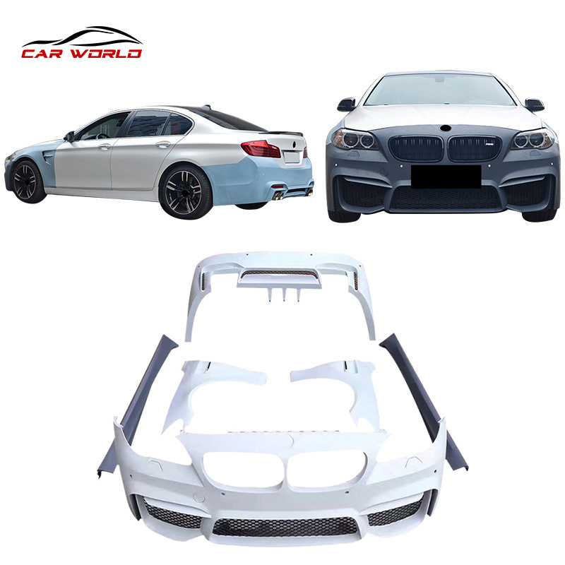 F10/18 Modified M4 Body Kit 520 523 525 535LI Upgrade F90 M4 Bodykit Front Rear Bumper Side Skirt For BMW 5 Series