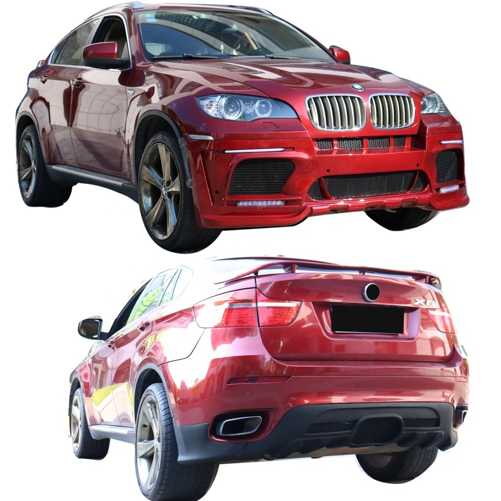 Car Bumper Body Kits For BMW X6 E71 2008-2011 Rear Diffuser Lip Exterior Accessories Parts