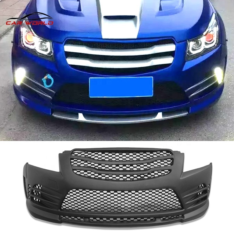 car facelift bumper for chevrolet cruze 2009-2015 conversion korea style front bumper with fog lamp rear bumper side skirts