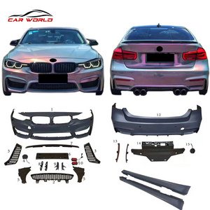 Car Body Kit For BMW 3 Series F30 F35 2012-2017 Bodykit upgrade  M3 Style PP Front Rear Bumper Side Skirts Exterior Accessories