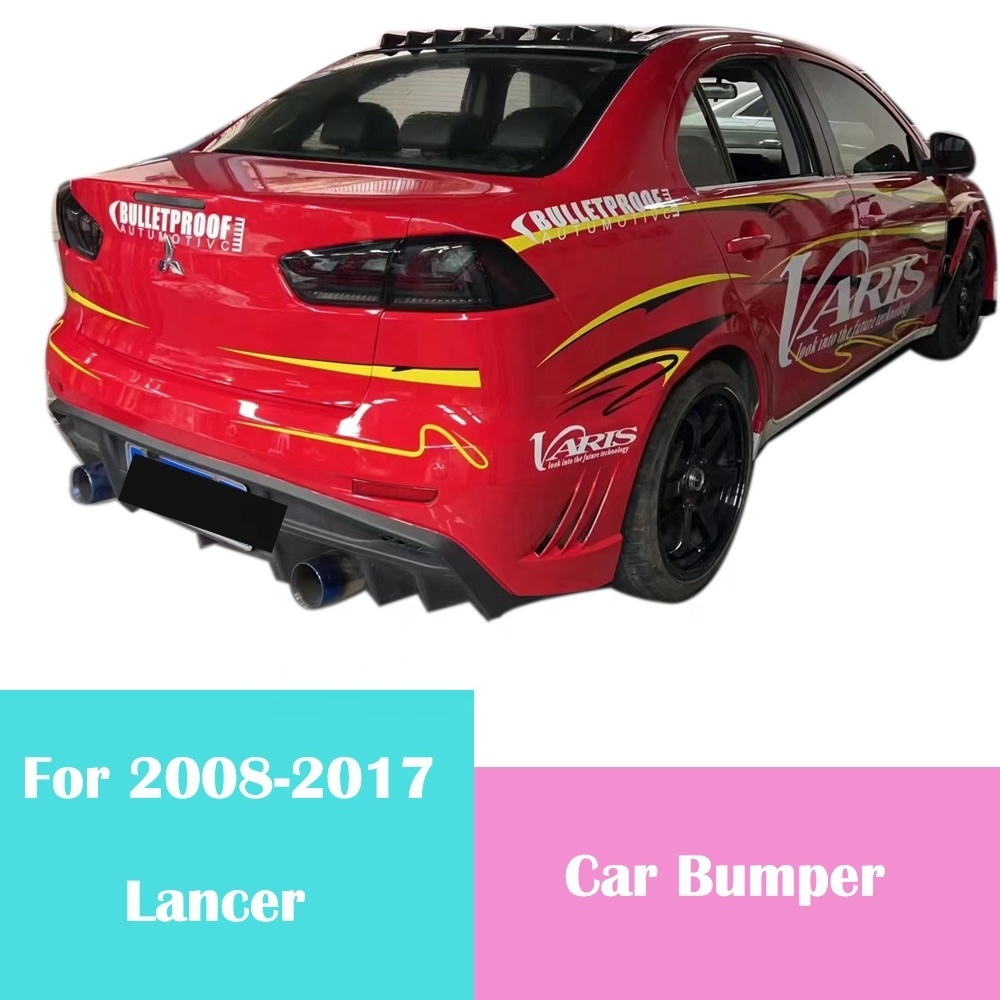 Car Bumper Kit For 2009-2017 Mitsubishi Lancer Change To Vary Rear Bumper For Lancer EX Upgrade Vary Style  PP Plastics Material