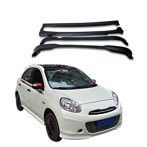 Car Accessories Whlole Set Body Kit For Nissan March 2010-2015 Front Lip Rear Bumper Diffuser Lip Side Skirts Car Tuning Parts