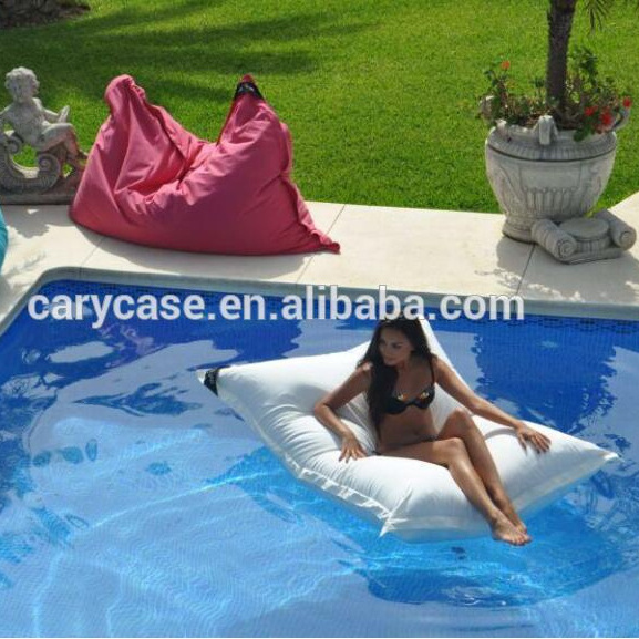 Giant size outdoor bean bag chair, pool side beanbag lounger,easy fun waterproof bean lazy beds on swimming pool