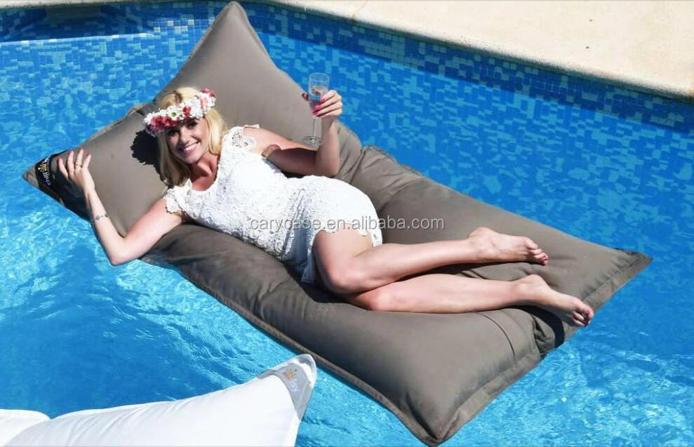 Giant size outdoor bean bag chair, pool side beanbag lounger,easy fun waterproof bean lazy beds on swimming pool