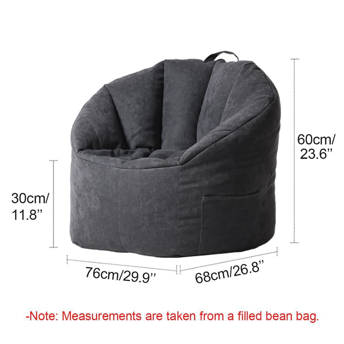 Bean Bag Cover Sofa Chair Bag Lounger Sofa Ottoman Seat Living Room Furniture Without Filler Beanbag Pouf Puff Couch