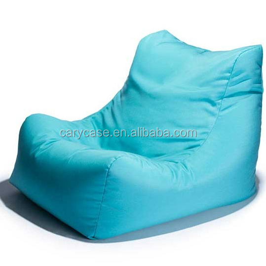 Outdoor waterproof portable beanbag chair big L bean bag , pool side bean seat with ottoman