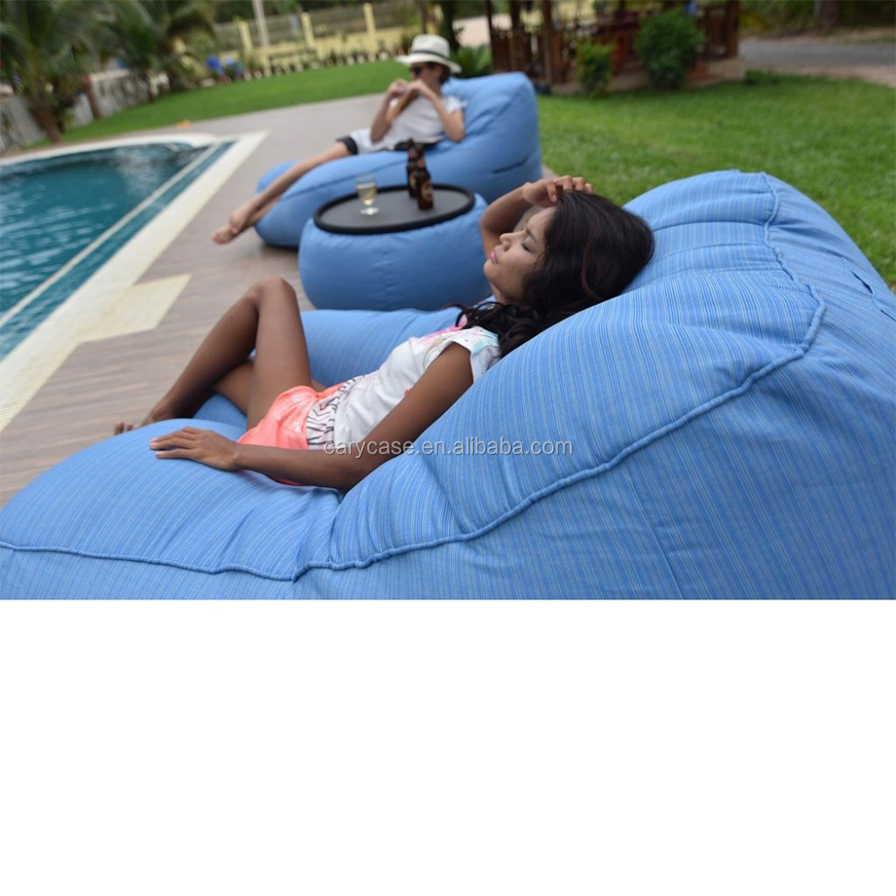 incredible comfort Two people space bean bag lounger, outdoor beanbag sofa seat, lazy relax chair