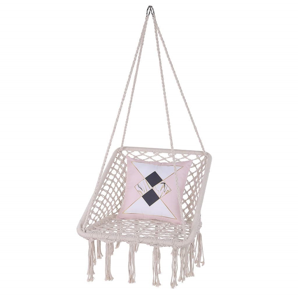 Bohemian Hammock Comfortable Cotton Rope Macrame Swing Hanging Chair