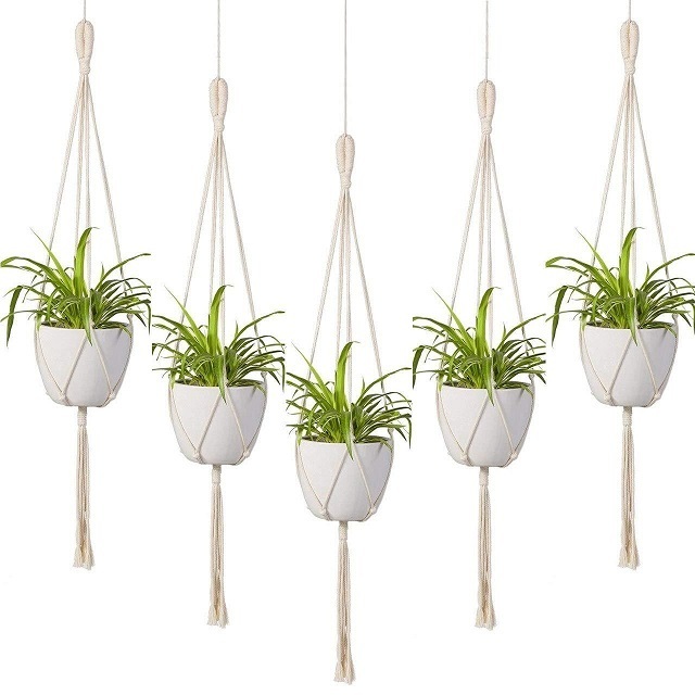 Macrame Plant Hangers Indoor Wall Hanging Planter Basket Flower Pot Holder Boho Home Decor