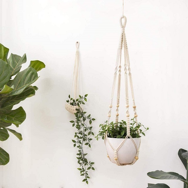 Macrame Plant Hangers Indoor Wall Hanging Planter Basket Flower Pot Holder Boho Home Decor