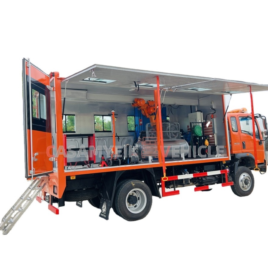 High quality 4x4 mobile repair workshop service station truck maintenance service vehicle for sale