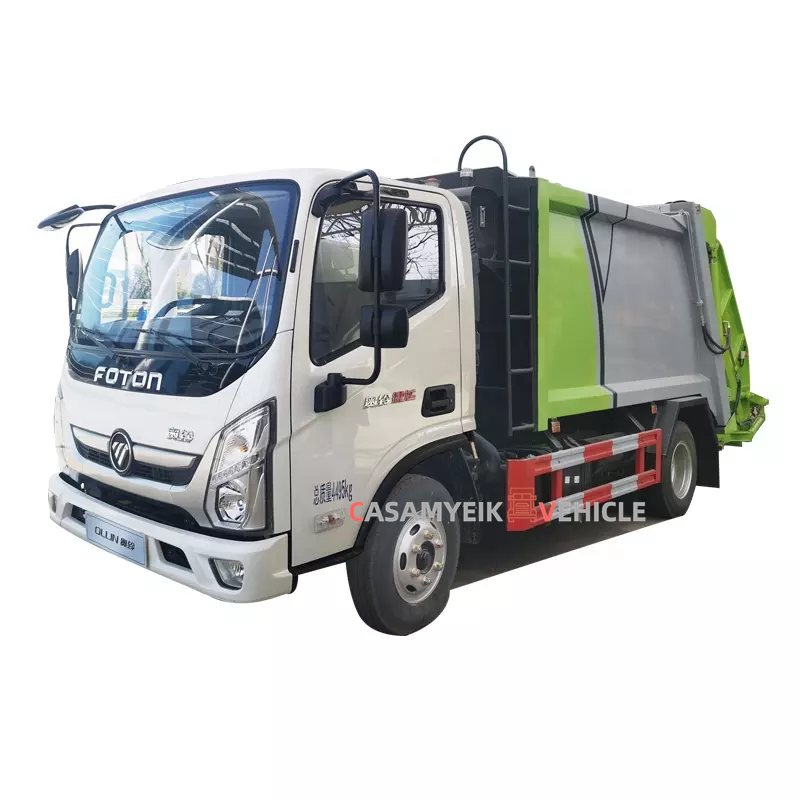 Hot sale good quality 4x2 Foton Aumark 5tons mini waste compactor garbage truck