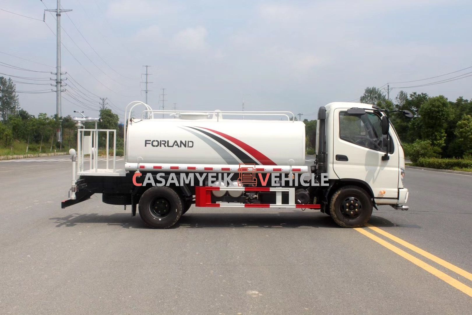 Best price FOTON Euro 3 5000L water tank truck with stainless steel gallon sprinkler spray