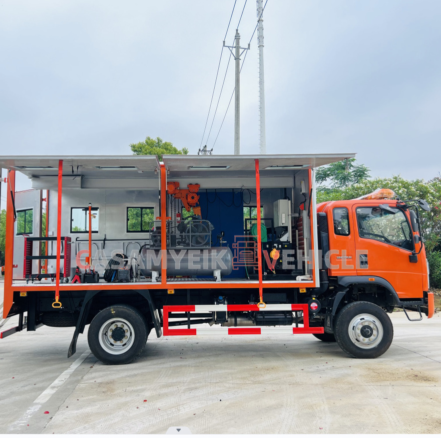 High quality 4x4 mobile repair workshop service station truck maintenance service vehicle for sale