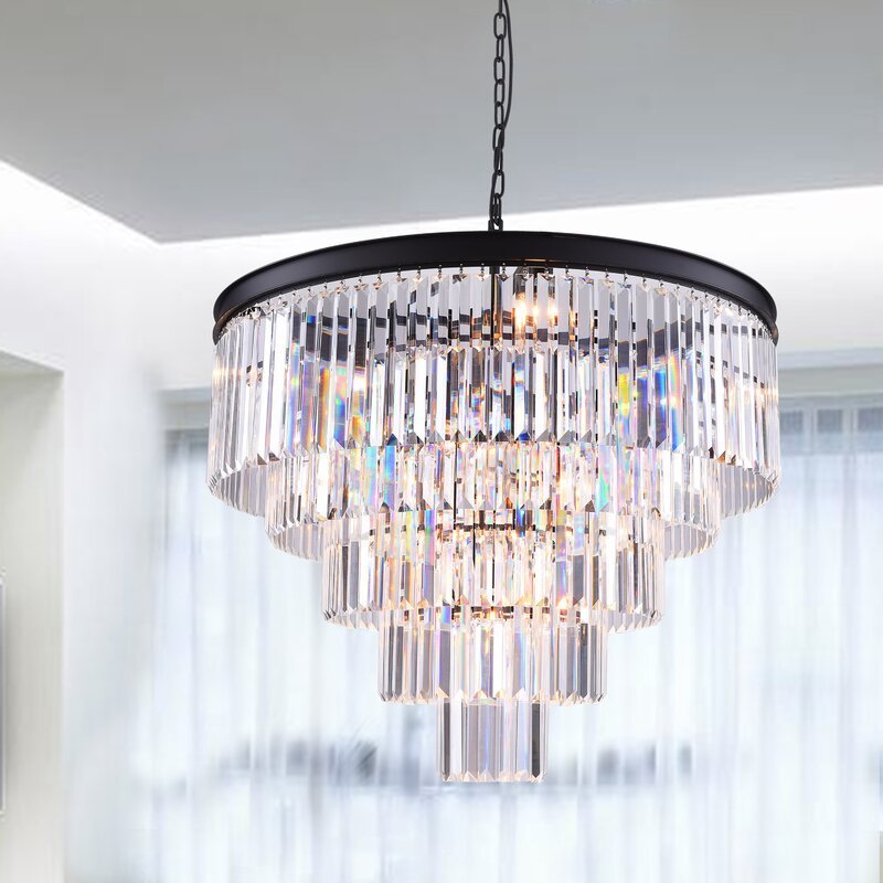 Meelighting Luxury Modern Crystal Chandeliers Lighting Contemporary Pendant Chandelier Ceiling Lamp Lights Fixture 5-Tier