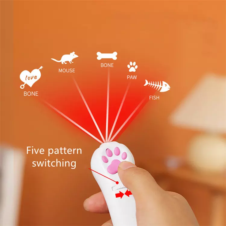 Usb Rechargeable Multi-pattern Laser Cat Toy Automatic Infrared Cat Laser Toy Interactive Laser Pointer For Cats