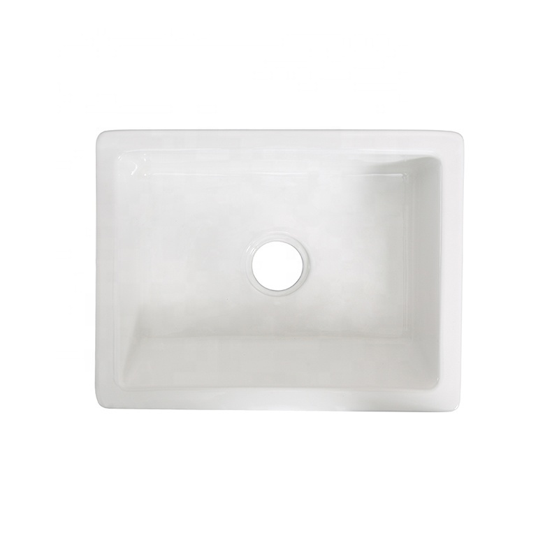 Large Farm House Single Basins Art Ceramic Wash Sink For Kitchen