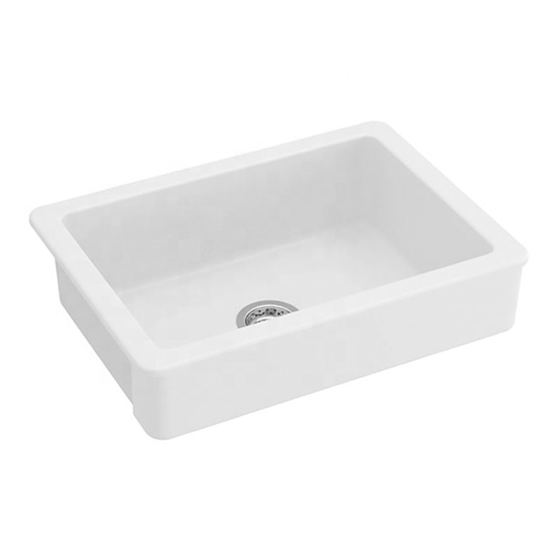 Large Farm House Single Basins Art Ceramic Wash Sink For Kitchen