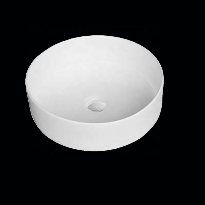 Round Oval Circular Wash Hand Basin White Ceramic Bathroom Basin