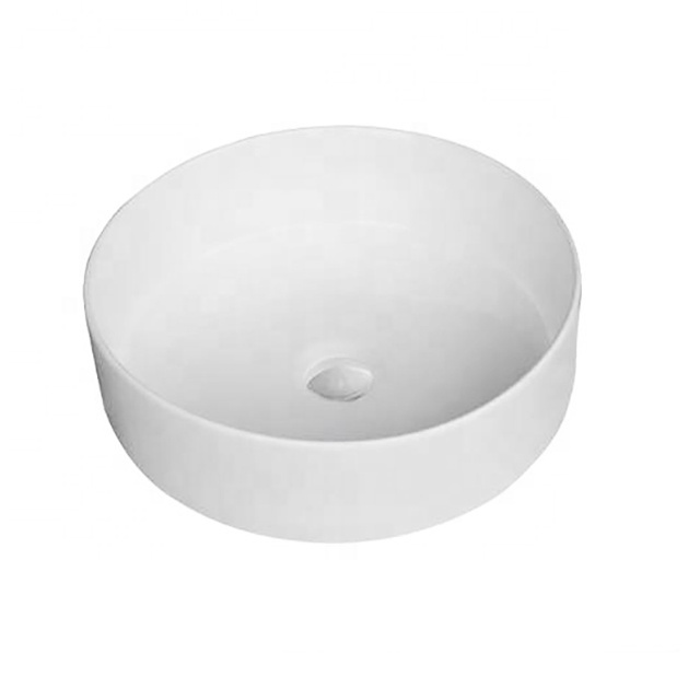 Round Oval Circular Wash Hand Basin White Ceramic Bathroom Basin