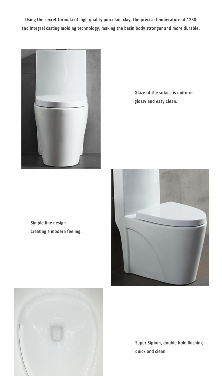 Cupc Sanitary Ware Siphonic S Trap One Piece Bathroom Ceramic Wc Toilets