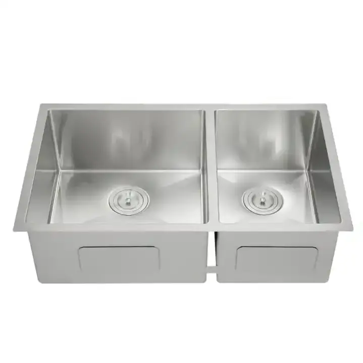 European Modern Undermount Double Bowl Kitchen Sink Stainless Steel