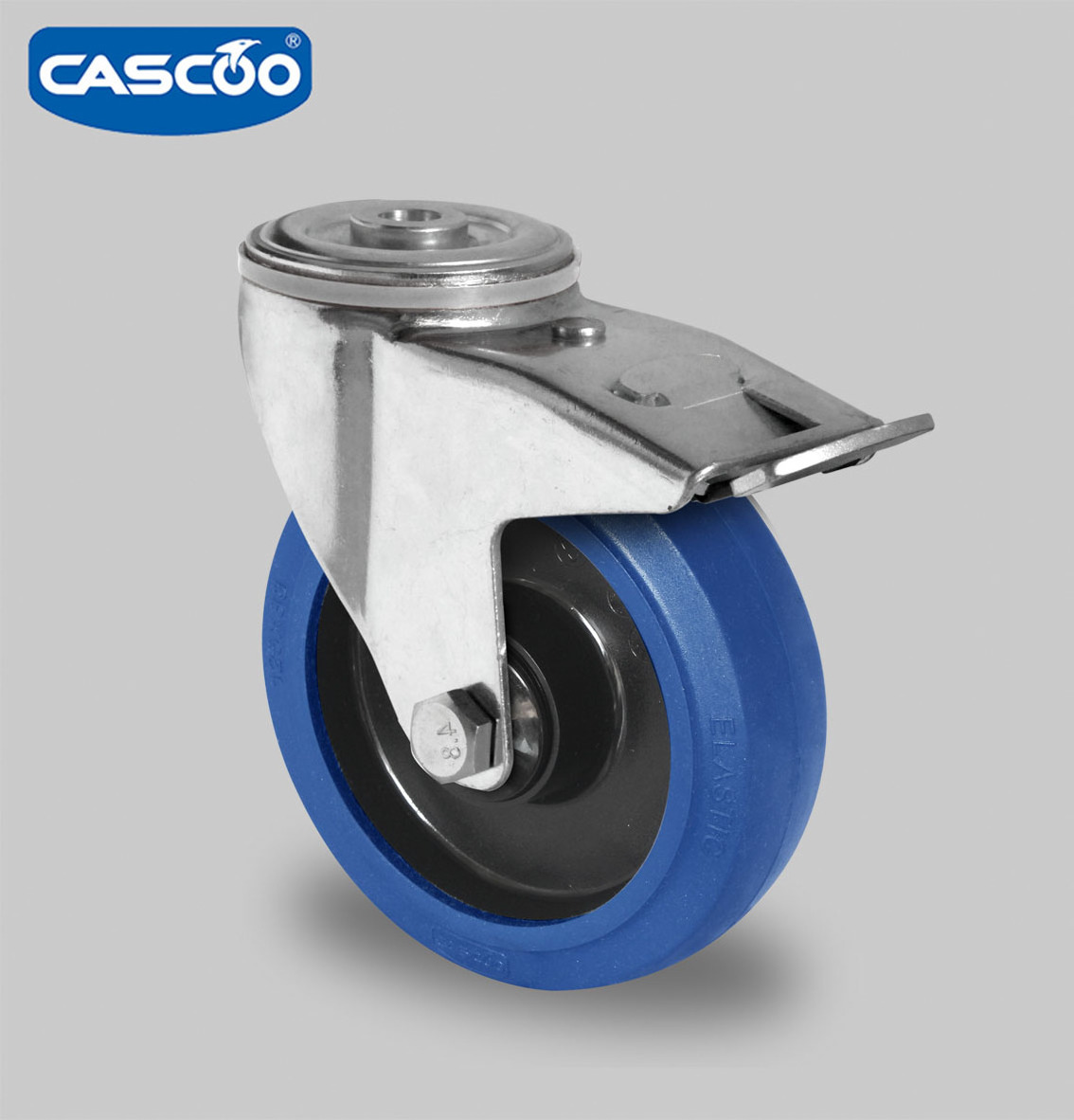 CASCOO industrial warehouse cart push cart light rubber castor wheels 200kg with brake