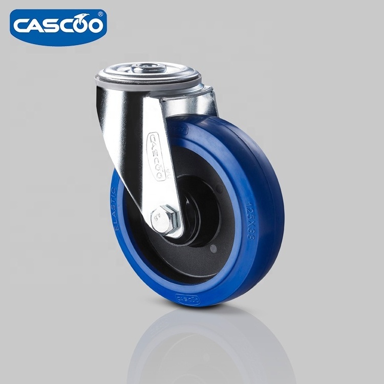 CASCOO wholesale European style Elastic Rubber caster wheel for hand carts