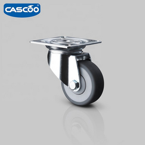 CASCOO 2.5 inch 50mm 75mm thermoplastic rubber medical furniture caster wheels and trolley castor wheels