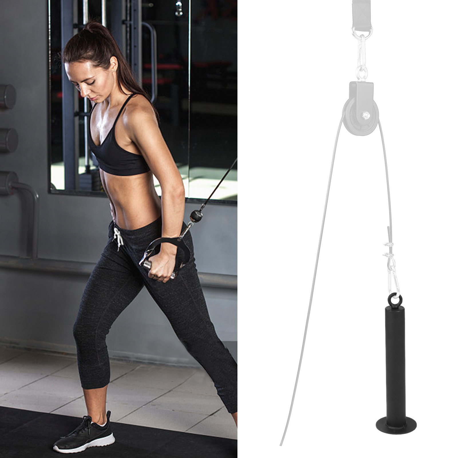 Loading Pin Pulley System Pulldown Pin Pulldown Attachment for Home Garage Gym Fitness