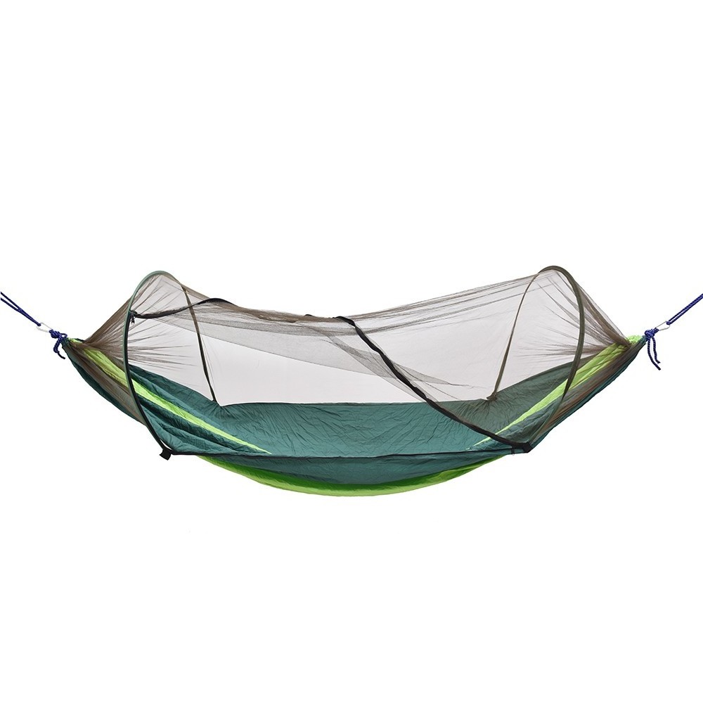 Outdoor Camping Hammock with Mesh Mosquito Bug Net Hanging Swing Sleeping Bed Tree Tent