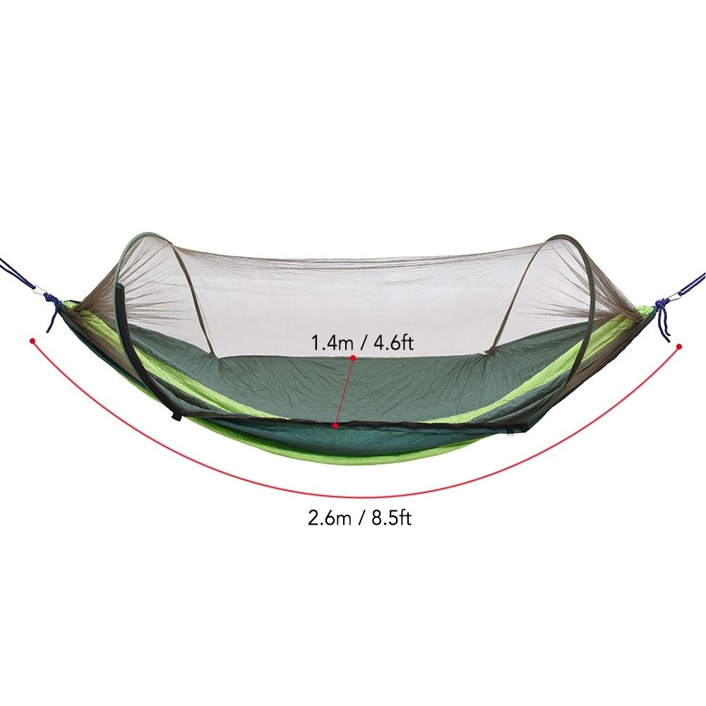 Outdoor Camping Hammock with Mesh Mosquito Bug Net Hanging Swing Sleeping Bed Tree Tent