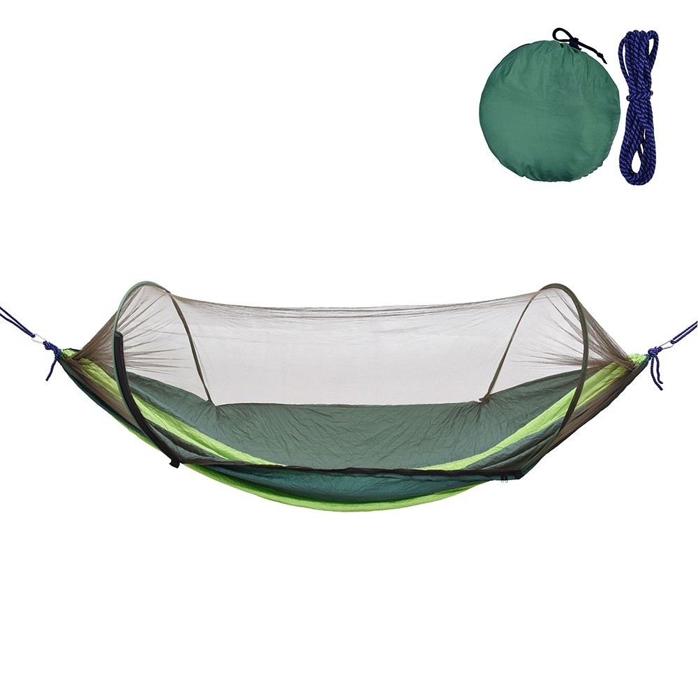 Outdoor Camping Hammock with Mesh Mosquito Bug Net Hanging Swing Sleeping Bed Tree Tent