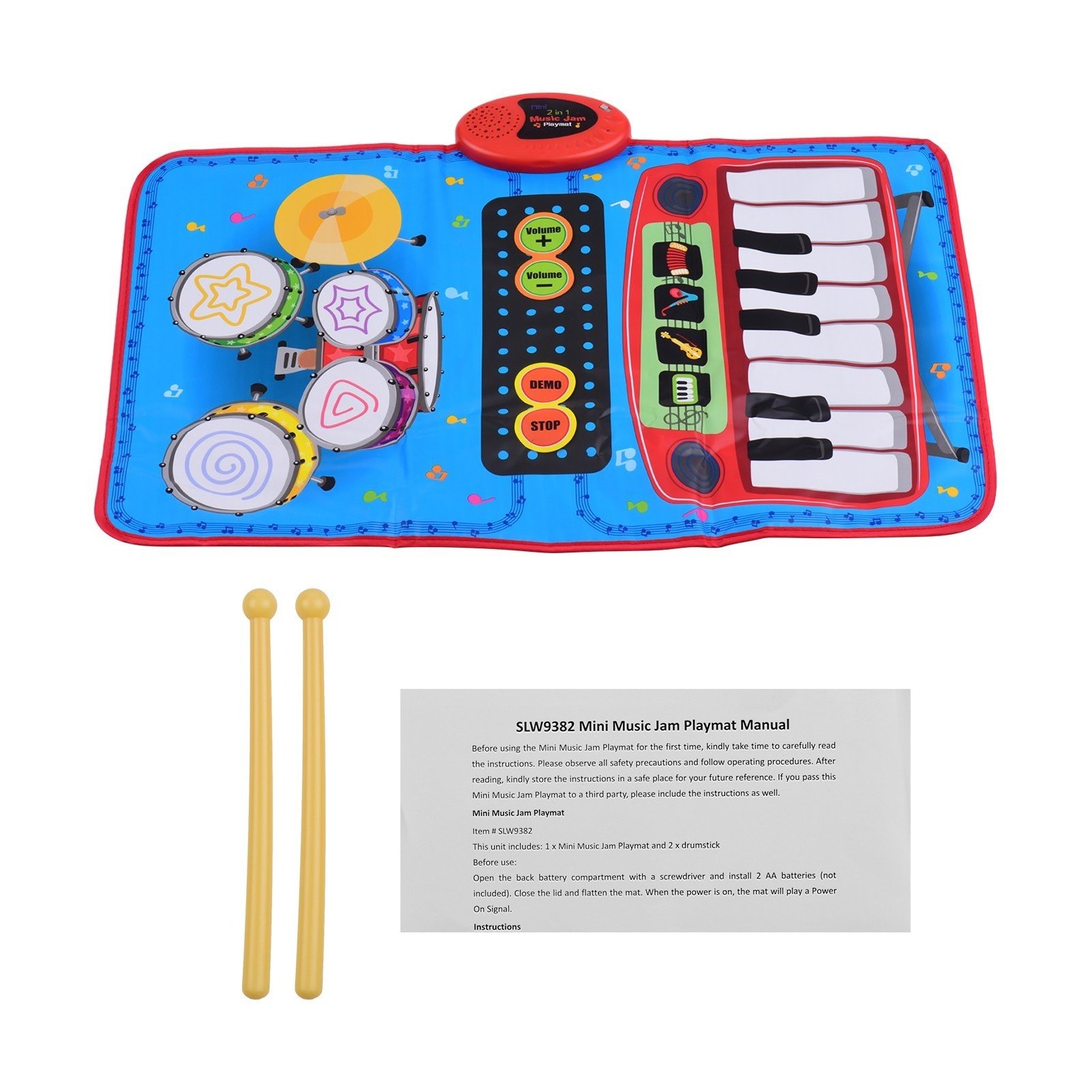 70 * 45cm Electronic Musical Mat Piano and Drum Kit 2-In-1 Music Play Mat Musical  Educational Toys for Kids Children