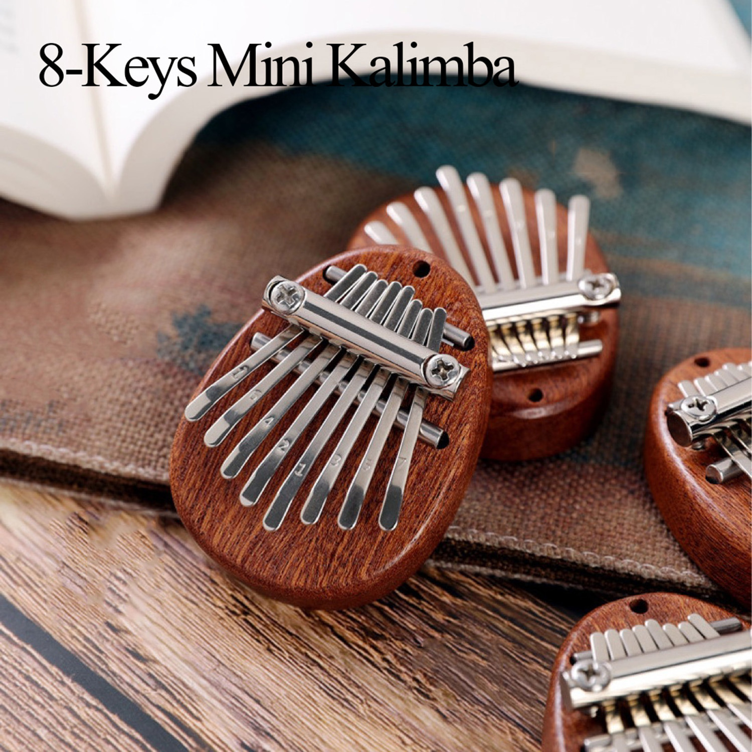 Thumb Piano 8 Key Mini Kalimba Exquisite Finger Piano Portable Marimba Musical Pendant Gift 8 Key Keyboard Musical Instrument