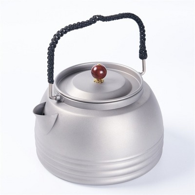 Titanium Kettle Portable Camping Tea Coffee Pot Outdoor Travel Boiling Water Kettle for Camping Picnic Fishing Backpacking